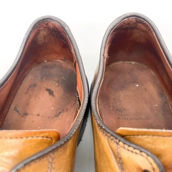 Allen Edmonds Mens 11.5D Lexington Cap Toe Derby Walnut Leather‎ Oxfords Shoes